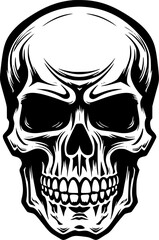 Fototapeta premium Skull | Minimalist and Simple Silhouette - Vector illustration