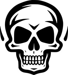 Skull | Black and White Vector illustration