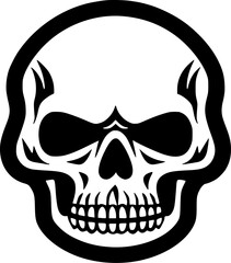 Skull - Minimalist and Flat Logo - Vector illustration