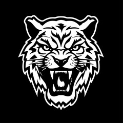 Tiger | Minimalist and Simple Silhouette - Vector illustration