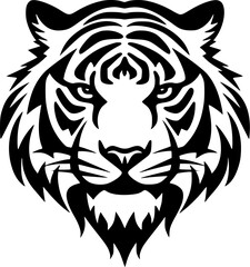 Fototapeta premium Tiger | Minimalist and Simple Silhouette - Vector illustration