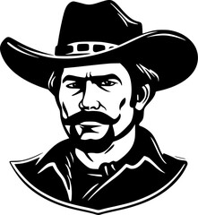 Western | Minimalist and Simple Silhouette - Vector illustration