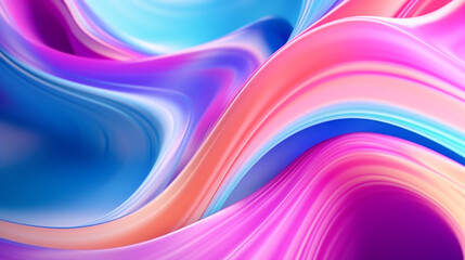 Fototapeta premium Colorful neon creative swirl background. Fluid multi-colored vortices. Generative AI. High quality illustration