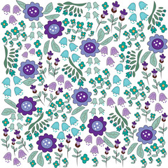 Fondo floral en tonos lilas y morados.