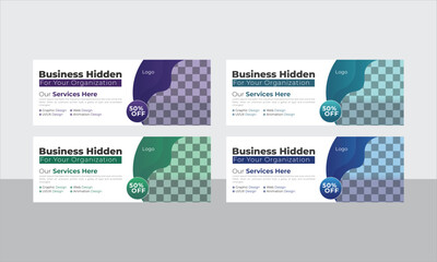 trendy professional business facebook cover design template vector file 