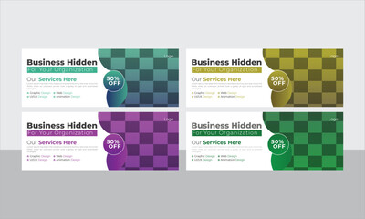 modern professional business facebook cover banner design template vector file 