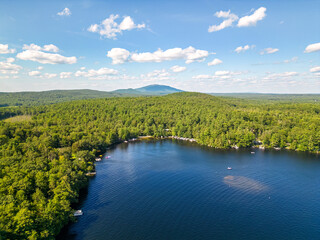 Mount Monadnock, NH seen above Laurel Lake in Fitzwilliam New Hampshire