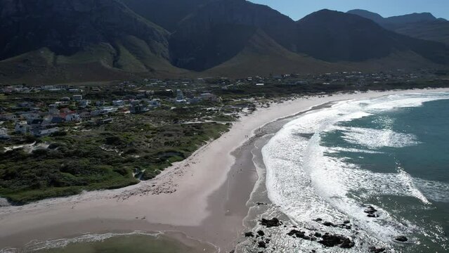 Aerial view of Betty's Bay in Western Cape province in South Africa