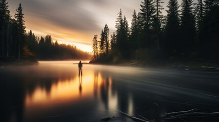 Nature and outdoor adventures with people motion blur  