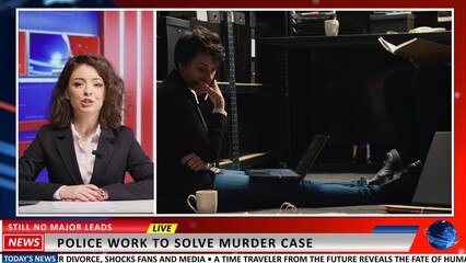 Breaking news in solving police murder case police, journalist covers details about criminal...