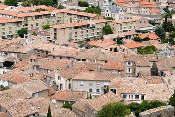 Fototapeta na wymiar View on a Carcassone town from above