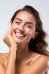 Fototapeta premium Beautiful young female model in concept of skin care