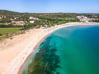 Aerial view of Arkutino region near resort of Dyuni, Bulgaria