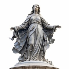 A beautiful statue of a woman with graceful outstretched arms