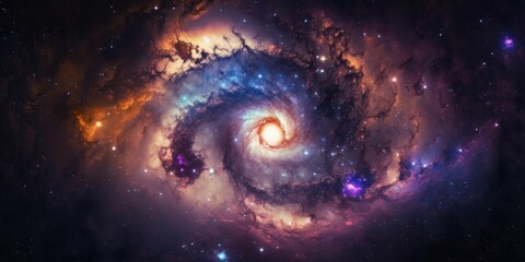 Obraz na płótnie Canvas Close-up View of High-Resolution Galaxy Nebula in Stunning Detail