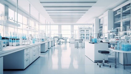 experiment lab laboratory interior Generative AI