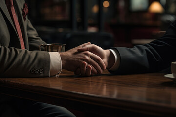 Obraz premium A person practices negotiation techniques, recognizing the significance of effective communication in achieving career goals. Generative Ai.