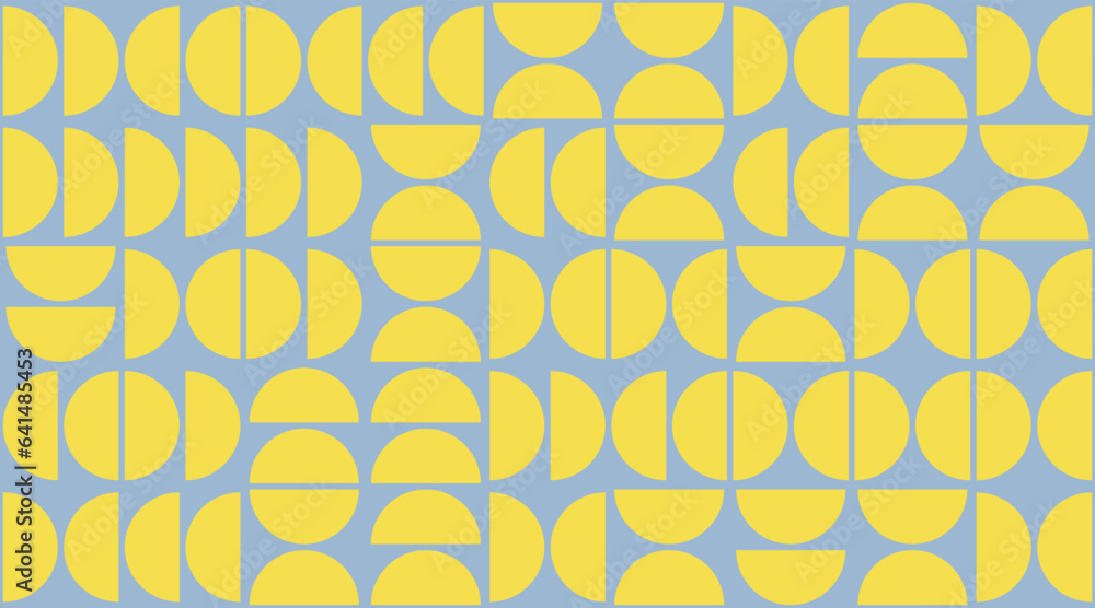 Poster geometry minimalistic bauhaus pattern. vector abstract contemporary multicolored trendy texture