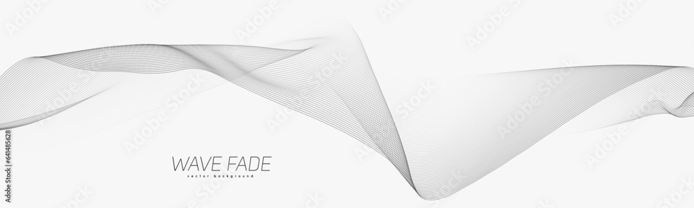 Poster abstract background with faded line waves. warped waveform.