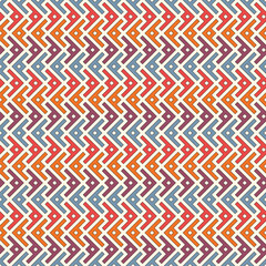 Ethnic, tribal seamless surface pattern. Repeated symbols background. Ancient folk ornament. Geometric figures motif. Geo abstract wallpaper. Digital paper, textile print. Vector art / illustration