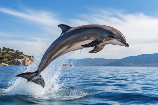a dolphin jumping out of the water
