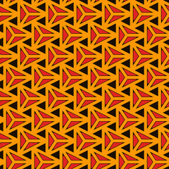 Contemporary geometric pattern. Repeated triangles motif. Seamless surface design. Modern geo abstract background. Minimalist wallpaper. Simple ornamental digital paper, textile print. Vector art