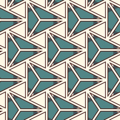 Contemporary geometric pattern. Repeated triangles motif. Seamless surface design. Modern abstract background. Geo ornament wallpaper. Ornamental digital paper, textile print. Vector illustration