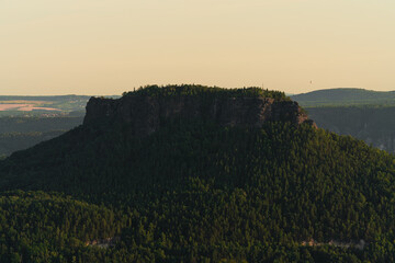 Landschaft im Nationalpark Sächsische Schweiz in Sachsen Deutschland
