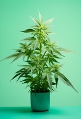 Bold Buds: A Pop Art Minimalist Take on Marijuana