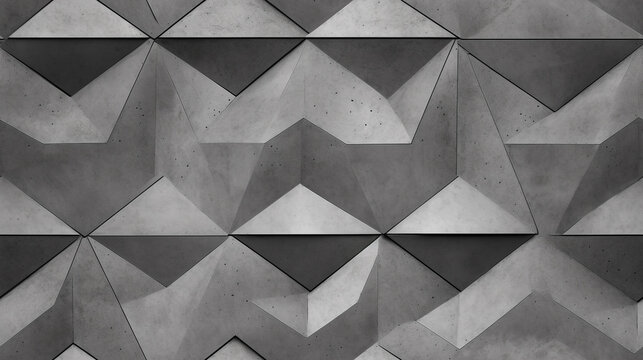 The concrete surface is textured and patterned with repeating tile geometry. Bare concrete surface without adding any finishes.