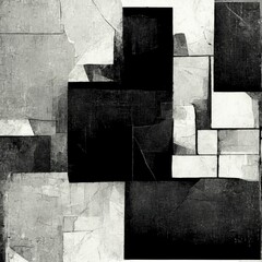 Black and Grey Minimalism: An Abstract Representation with a Touch of Divine Inspiration