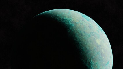 Lush Space Planet - Telescopic view