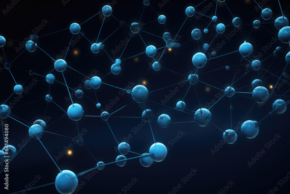Poster cluster of balls interconnected with each other. used to depict unity, teamwork, collaboration, or i