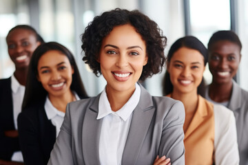 Picture showing group of women standing next to each other. This image can be used to represent unity, friendship, teamwork, or diversity. It is suitable for various projects and designs.