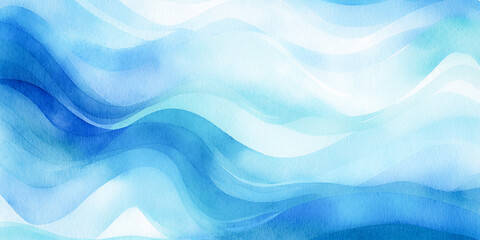 Snow wave winter texture background for copy space text. Blue white wavy flowing lines. Frozen ocean water backdrop. New year holiday season celebration abstract illustration. Web mobile cartoon waves - obrazy, fototapety, plakaty