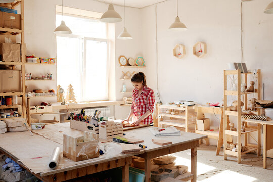 Wood designer working on new project