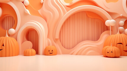 Halloween 3d rendered Luxury Background wallpaper 