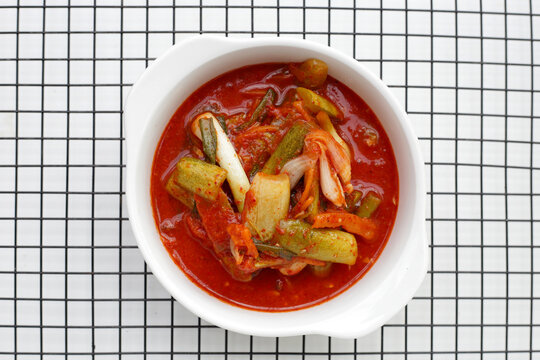 Kimchi korea food, cucumber kimchi