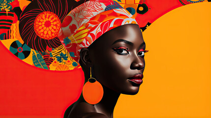 A Colombian woman wearing a traditional hat in a vibrant painting