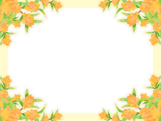 水彩で描いた金木星のイラストのフレーム