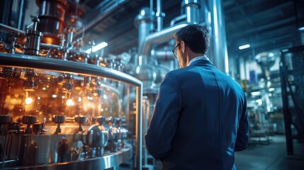 chemical engineer overseeing a production process generative ai