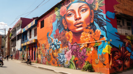 A scenic rural landscape with a dirt road in Colombia