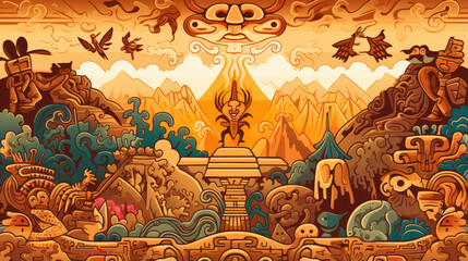 Obraz premium A Colombian woman with captivating blue eyes in a stunning painting