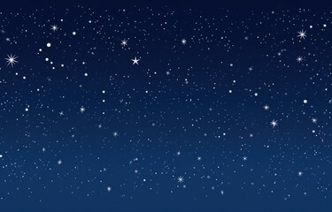 Obraz premium Starry night sky graphic, deep dark blue, illustration detailed and symbolic