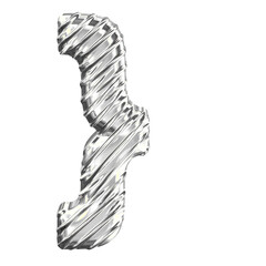Ribbed silver symbol