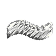 Ribbed silver symbol