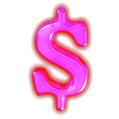 Symbol made of glowing purple