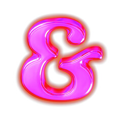 Naklejka premium Symbol made of glowing purple