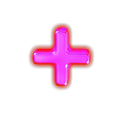 Obraz premium Symbol made of glowing purple
