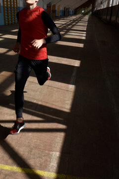 Evening running workout
